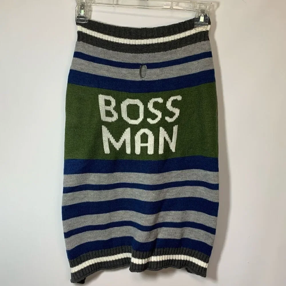 Vibrant life large dog sweater “Boss Man”